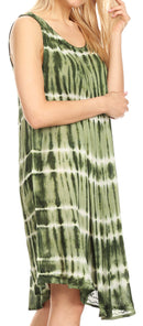 Sakkas Tina Women's Casual Summer Loose Sleeveless Tank Midi Dress Cover-up