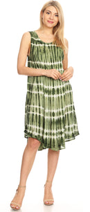 Sakkas Tina Women's Casual Summer Loose Sleeveless Tank Midi Dress Cover-up