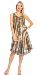 Sakkas Tina Women's Casual Summer Loose Sleeveless Tank Midi Dress Cover-up