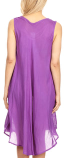 Sakkas Tina Women's Casual Summer Loose Sleeveless Tank Midi Dress Cover-up