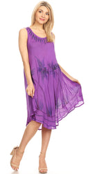 Sakkas Tina Women's Casual Summer Loose Sleeveless Tank Midi Dress Cover-up