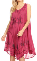 Sakkas Tina Women's Casual Summer Loose Sleeveless Tank Midi Dress Cover-up