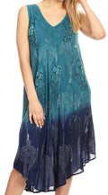 Sakkas Milly Women's Midi Loose Casual Summer Sleeveless Dress Sundress Cover-up#color_19101-C1 