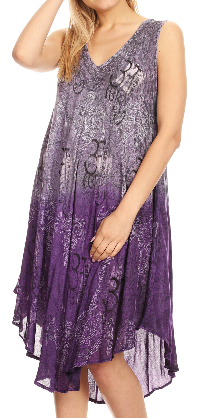Sakkas Milly Women's Midi Loose Casual Summer Sleeveless Dress Sundress Cover-up