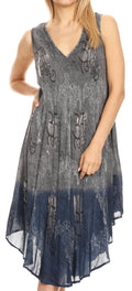 Sakkas Milly Women's Midi Loose Casual Summer Sleeveless Dress Sundress Cover-up#color_19101-C3 
