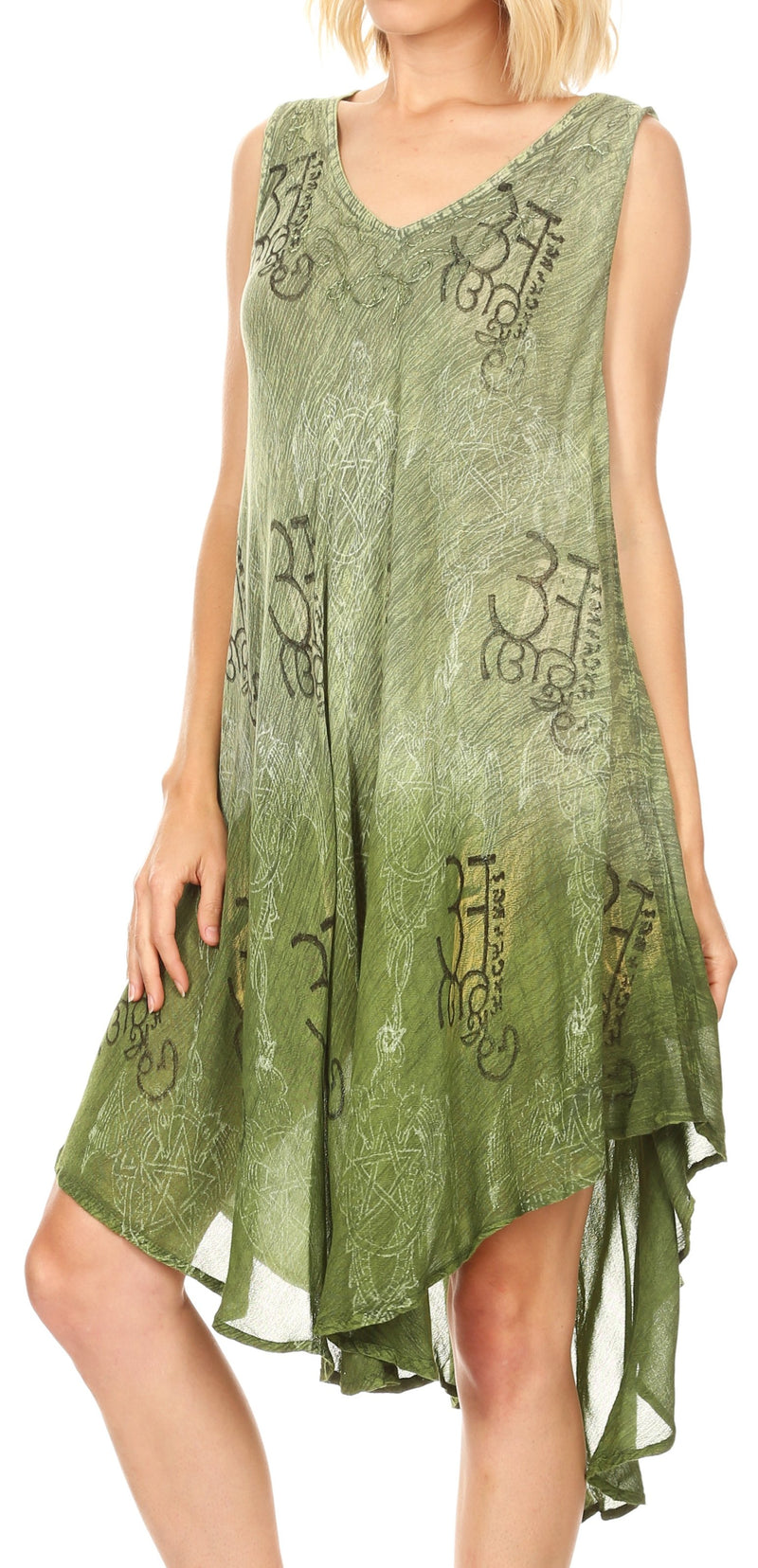 Sakkas Milly Women's Midi Loose Casual Summer Sleeveless Dress Sundress Cover-up