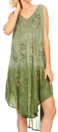 Sakkas Milly Women's Midi Loose Casual Summer Sleeveless Dress Sundress Cover-up#color_19101-C6 