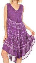 Sakkas Milly Women's Midi Loose Casual Summer Sleeveless Dress Sundress Cover-up#color_19108-C2 