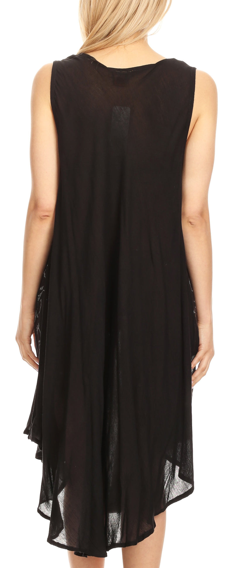 Sakkas Milly Women's Midi Loose Casual Summer Sleeveless Dress Sundress Cover-up