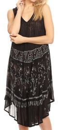 Sakkas Milly Women's Midi Loose Casual Summer Sleeveless Dress Sundress Cover-up#color_19108-C5 