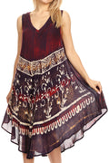 Sakkas Milly Women's Midi Loose Casual Summer Sleeveless Dress Sundress Cover-up#color_19108-C6 