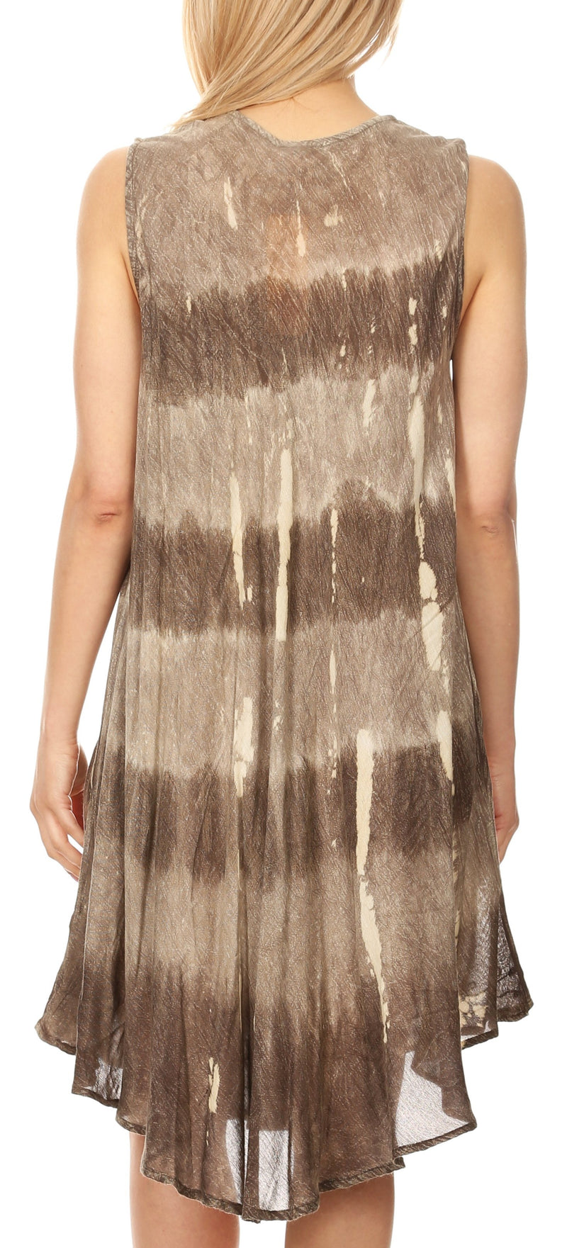 Sakkas Milly Women's Midi Loose Casual Summer Sleeveless Dress Sundress Cover-up