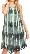 Sakkas Milly Women's Midi Loose Casual Summer Sleeveless Dress Sundress Cover-up#color_Green 