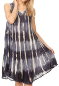 Sakkas Milly Women's Midi Loose Casual Summer Sleeveless Dress Sundress Cover-up#color_Navy 