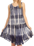 Sakkas Milly Women's Midi Loose Casual Summer Sleeveless Dress Sundress Cover-up#color_Purple 