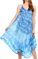 Sakkas Nila Women's Double Spaghetti Strap V-neck Casual Maxi Long Summer Dress