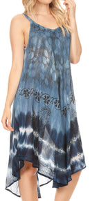 Sakkas Nila Women's Double Spaghetti Strap V-neck Casual Maxi Long Summer Dress