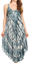Sakkas Nila Women's Double Spaghetti Strap V-neck Casual Maxi Long Summer Dress#color_19336-Black