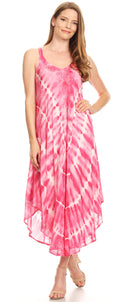 Sakkas Nila Women's Double Spaghetti Strap V-neck Casual Maxi Long Summer Dress