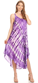 Sakkas Nila Women's Double Spaghetti Strap V-neck Casual Maxi Long Summer Dress