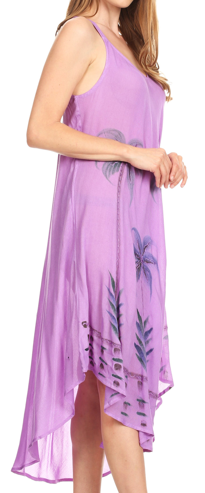Sakkas Nila Women's Double Spaghetti Strap V-neck Casual Maxi Long Summer Dress