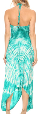 Sakkas Sol Women's Sleeveless Spaghetti Strap V-neck Maxi Summer Casual Dress Boho