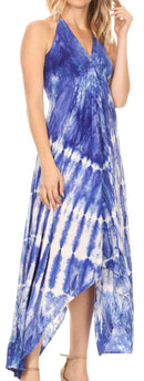 Sakkas Sol Women's Sleeveless Spaghetti Strap V-neck Maxi Summer Casual Dress Boho