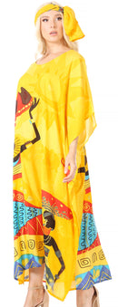 Sakkas Mera Women's Long Loose Short Sleeve Summer Casual Caftan Kaftan Dress
