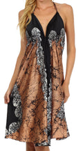 Sakkas Isis Silky Halter Dress#color_Beige