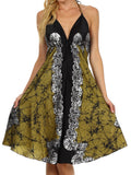 Sakkas Isis Silky Halter Dress#color_Olive