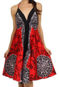 Sakkas Isis Silky Halter Dress#color_Red