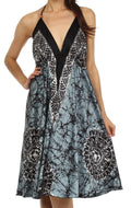 Sakkas Isis Silky Halter Dress#color_SlateGrey