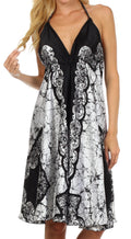 Sakkas Isis Silky Halter Dress#color_White