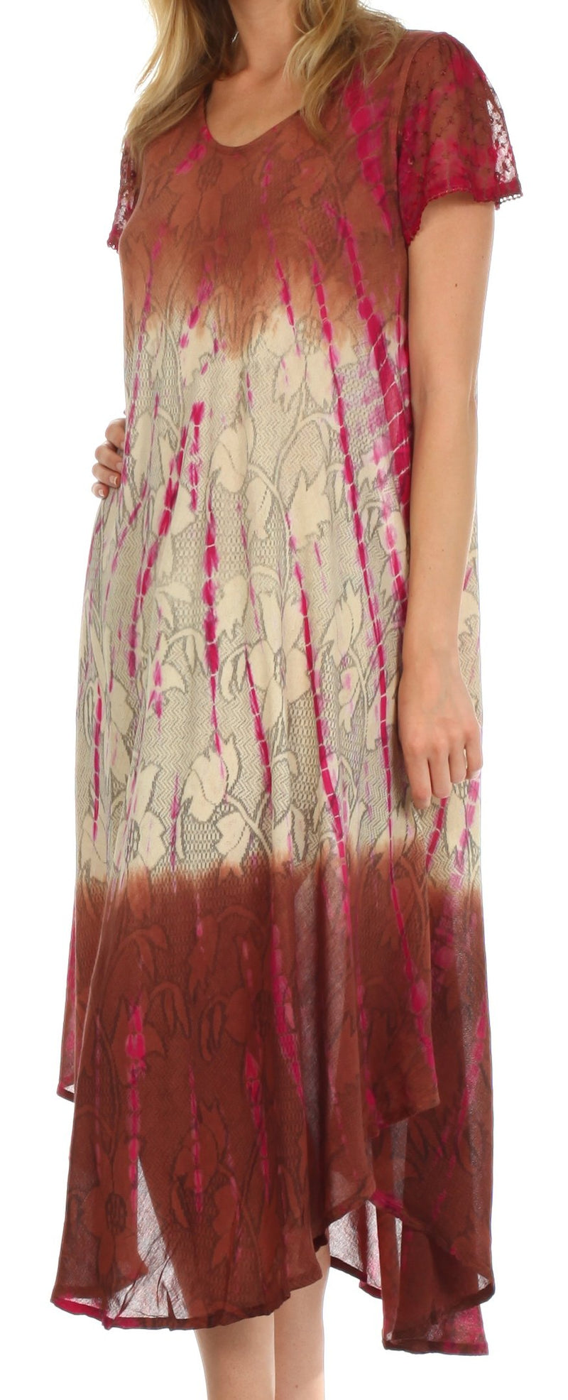 Sakkas Mika Ombre Floral Caftan Dress