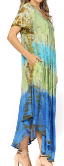 Sakkas Mika Ombre Floral Caftan Dress