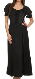 Sakkas Bridget Renaissance Dress#color_Black