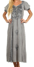 Sakkas Bridget Renaissance Dress#color_Grey