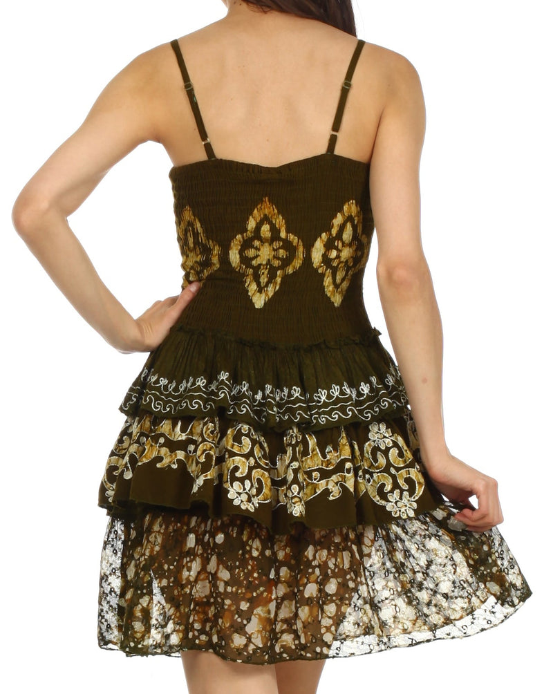 Sakkas Raji Batik Hem Tunic Short Dress