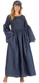 Sakkas Akela Womens Gypsy Peasant Boho Smocked Dress in African Ankara Print