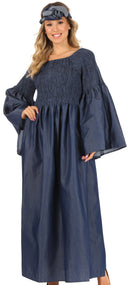 Sakkas Akela Womens Gypsy Peasant Boho Smocked Dress in African Ankara Print