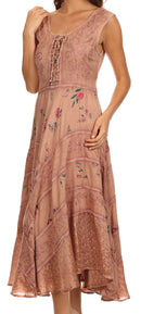 Sakkas Garden Goddess Corset Style Dress