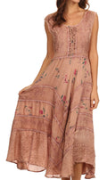 Sakkas Garden Goddess Corset Style Dress#color_Bittersweet