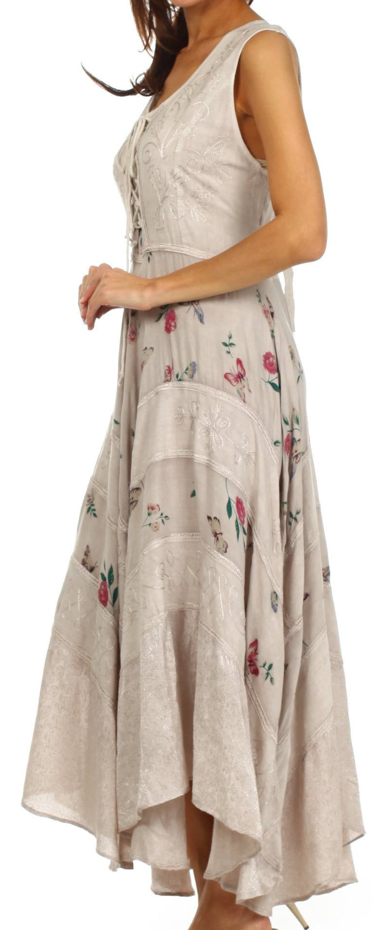 Sakkas Garden Goddess Corset Style Dress