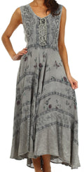 Sakkas Garden Goddess Corset Style Dress#color_Grey