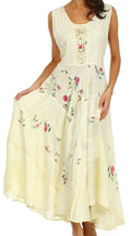 Sakkas Garden Goddess Corset Style Dress#color_Ivory