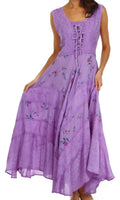 Sakkas Garden Goddess Corset Style Dress#color_Purple