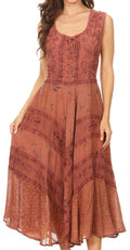 Sakkas Garden Goddess Corset Style Dress#color_Rose