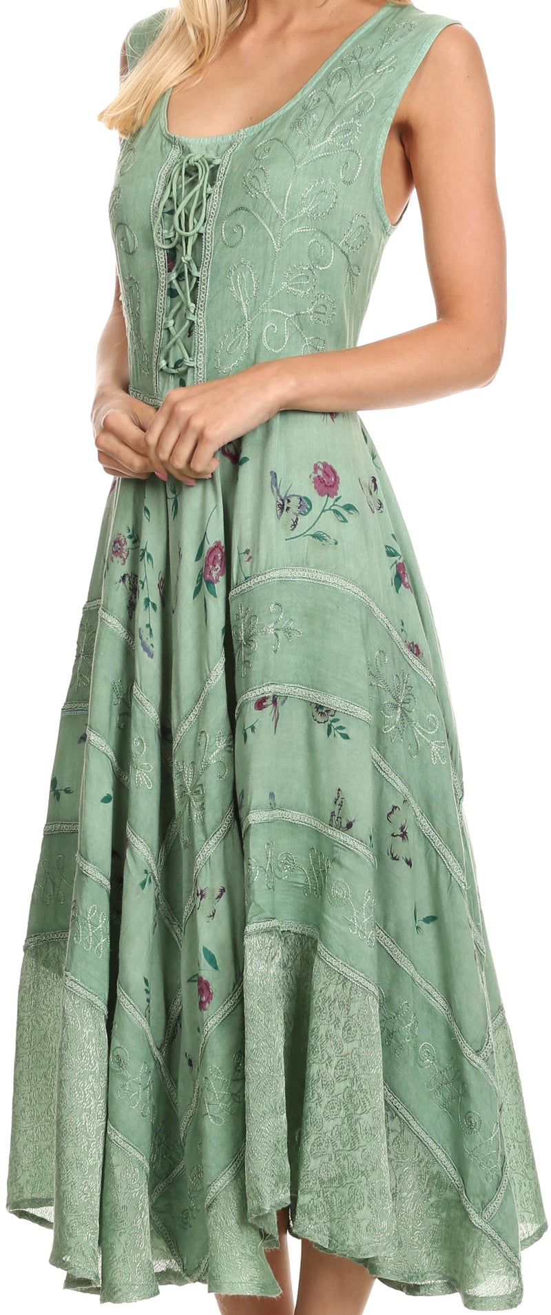 Sakkas Garden Goddess Corset Style Dress