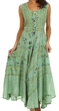 Sakkas Garden Goddess Corset Style Dress#color_SpearMint