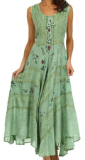 Sakkas Garden Goddess Corset Style Dress#color_Spearmint